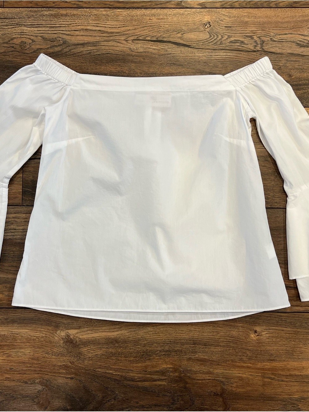 Amanda Uprichard White Off-Shoulder Long Sleeve Blouse
